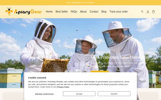 Apiary Gear storefront