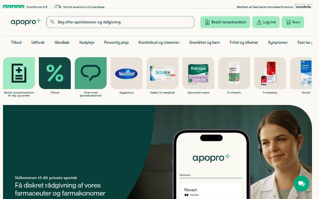 Montra da Apopro Online Apotek
