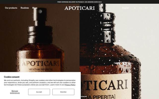 Apoticari storefront