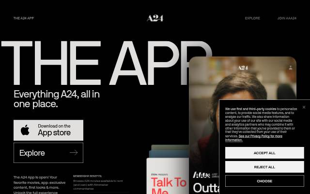 Startseite von A24 App
