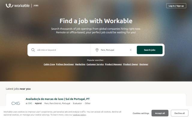 Workable storefront