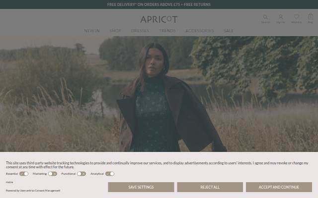 Apricot Clothing storefront