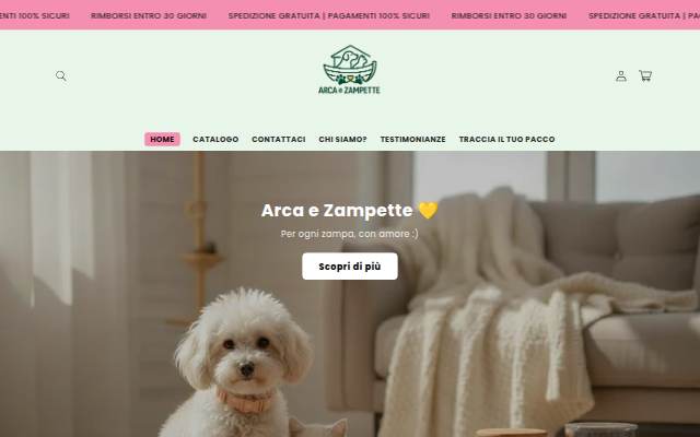 Montra da arca e zampette