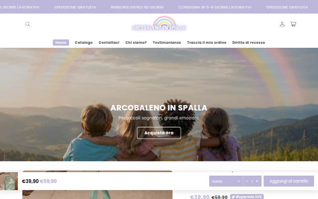 Montra da ARCOBALENO IN SPALLA