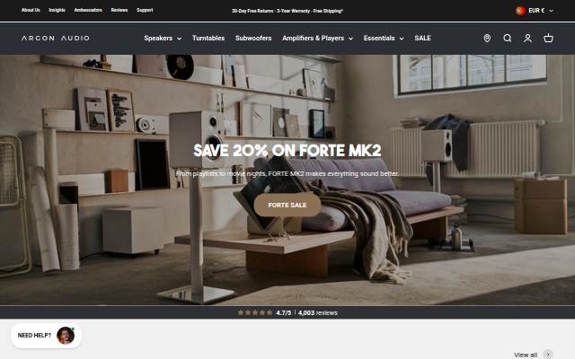 Argon Audio storefront