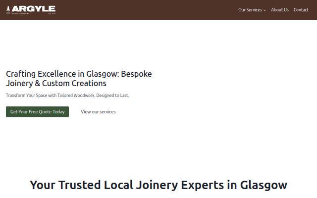 Argyle Joinery And Carpentry Glasgow storefront