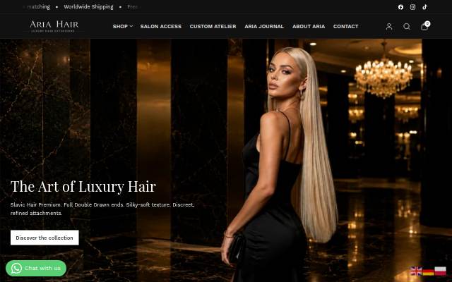 Ariahair storefront