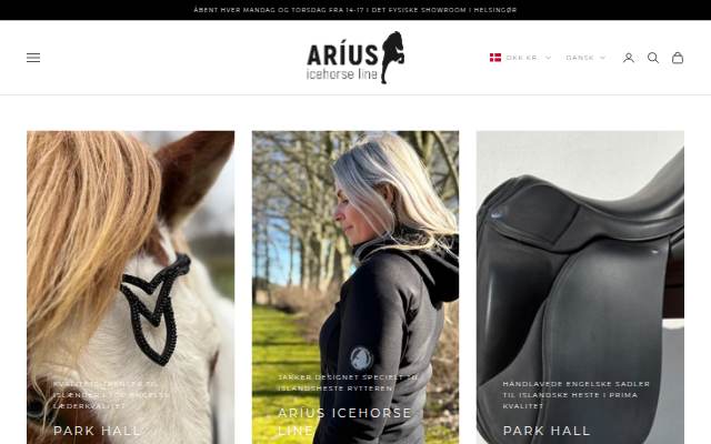 Aríus Icehorse Line storefront