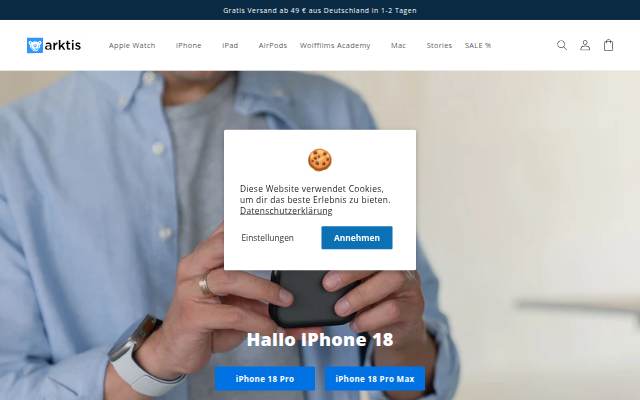 arktis.de storefront
