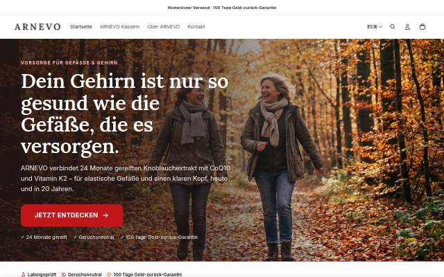 Startseite von Arnevo