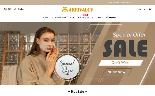 ARRIVALCY storefront