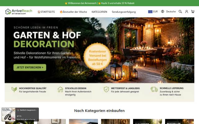 Arrivereach storefront