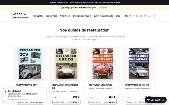 Art de La Rénovation · Guides de restauration storefront