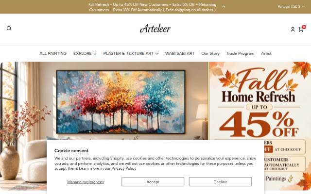 Arteleer storefront