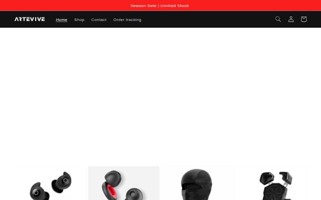 Artevive Earplugs storefront