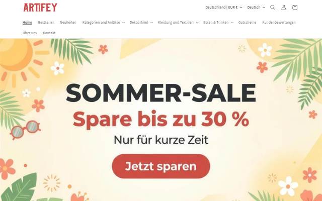 Artifey storefront