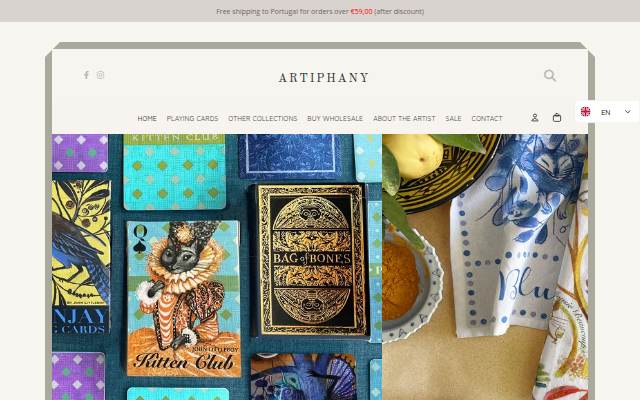Artiphany EU storefront