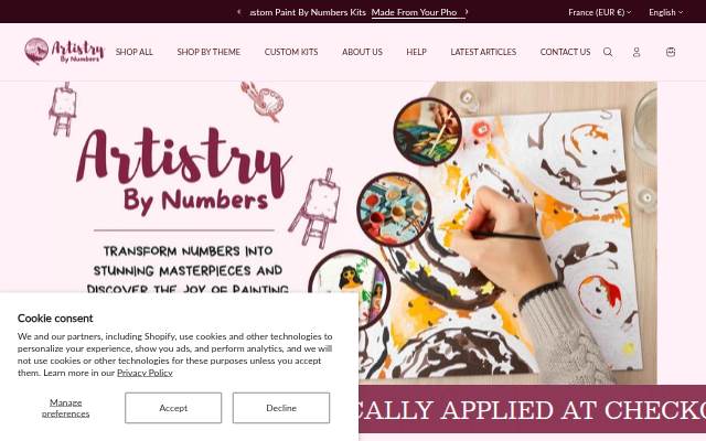Artistry By Numbers storefront