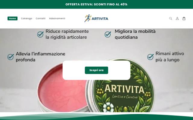Artivita Italia storefront