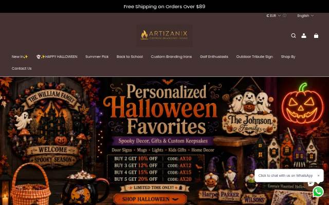 Artizanix storefront
