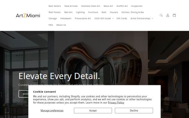ArtZMiami storefront