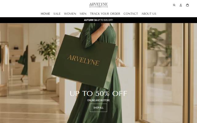 ARVELYNE storefront