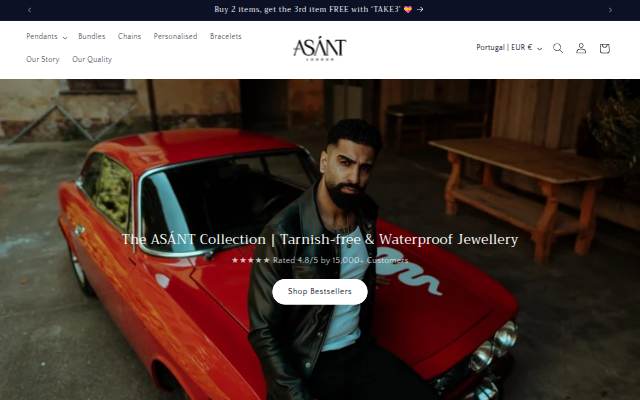 ASÁNT LONDON storefront