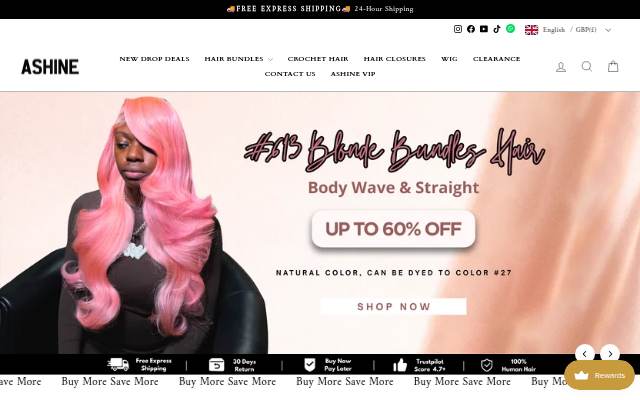 ashinehair storefront