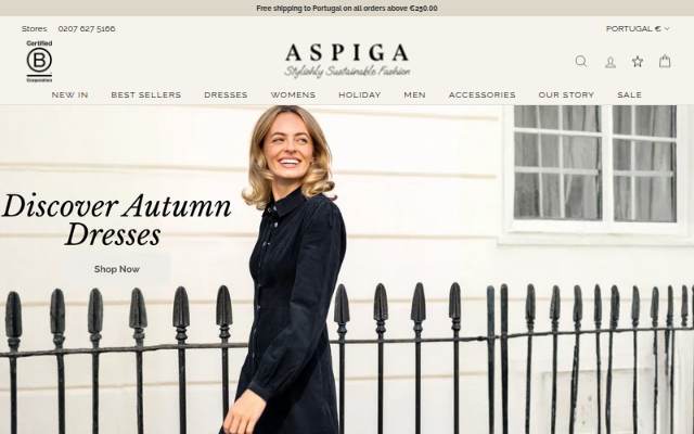 Aspiga storefront