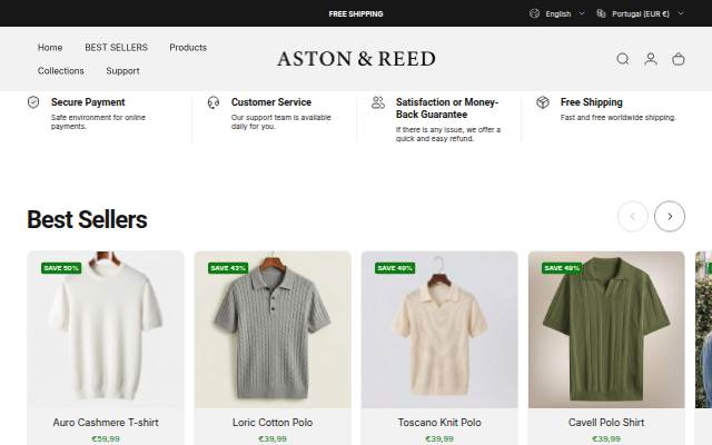 ASTON &amp; REED storefront