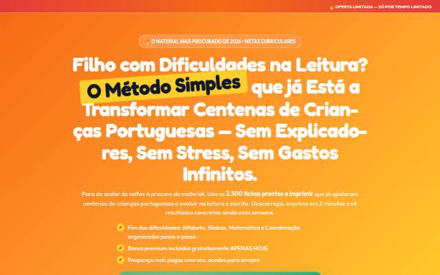 Montra da Kit 2.500 Fichas Educativas — Literacia e Matemática