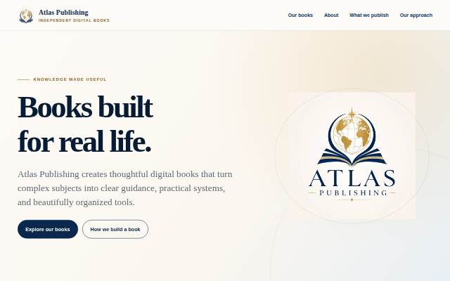 Montra da Atlas Publishing — Practical digital books for real life