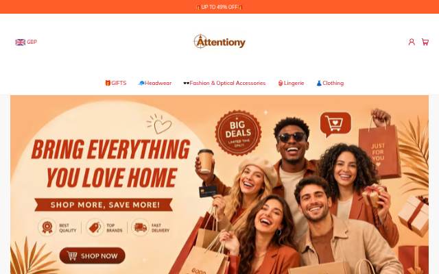 Attentiony storefront