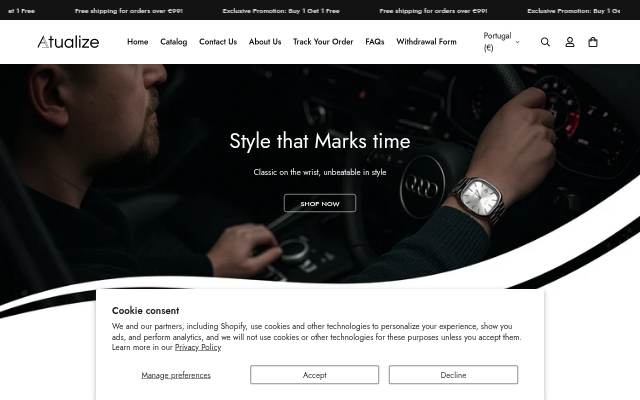 Atualize Store storefront
