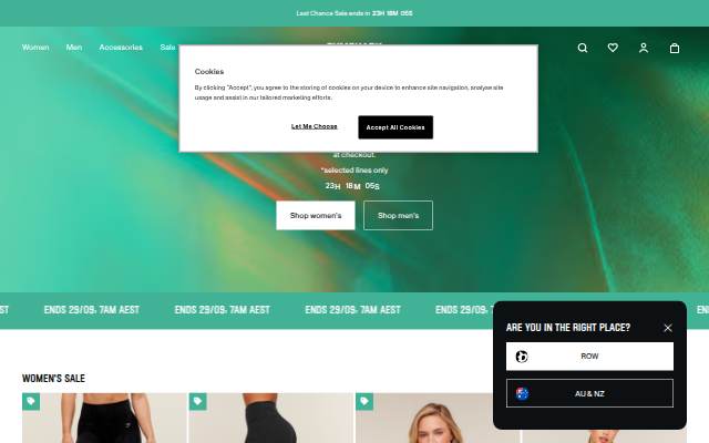 Gymshark storefront