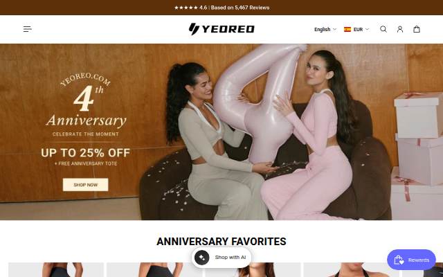 Yeoreo AU storefront