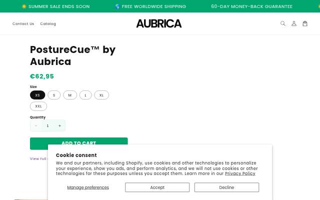 Aubrica storefront