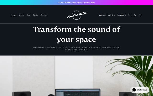 AudioSilk storefront