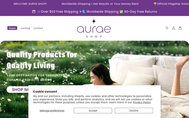 Startseite von aurae-shop