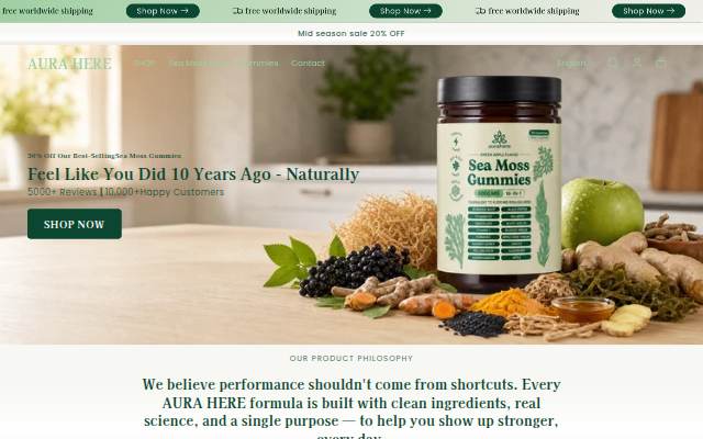 AURA HERE storefront
