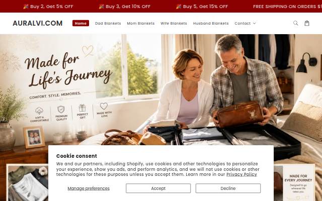 AURALVI.COM storefront