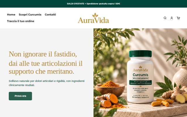 AuraVida storefront