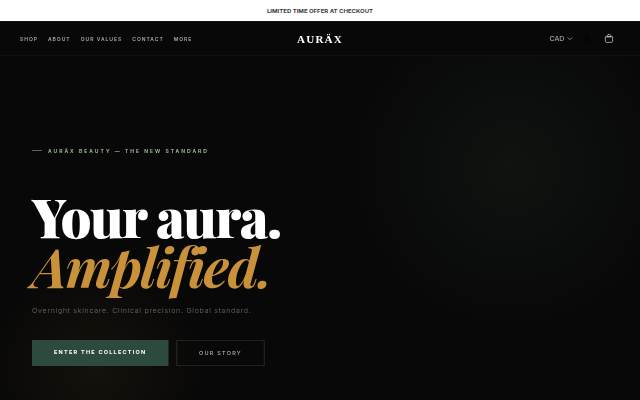AURÄX Beauty storefront