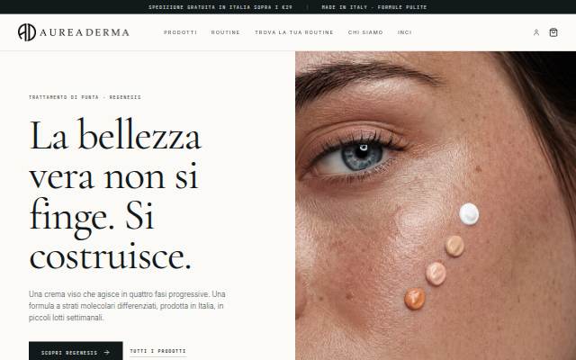 AUREA DERMA — Cosmesi viso Made in Italy storefront