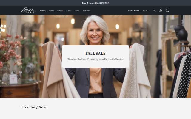Aure paris storefront