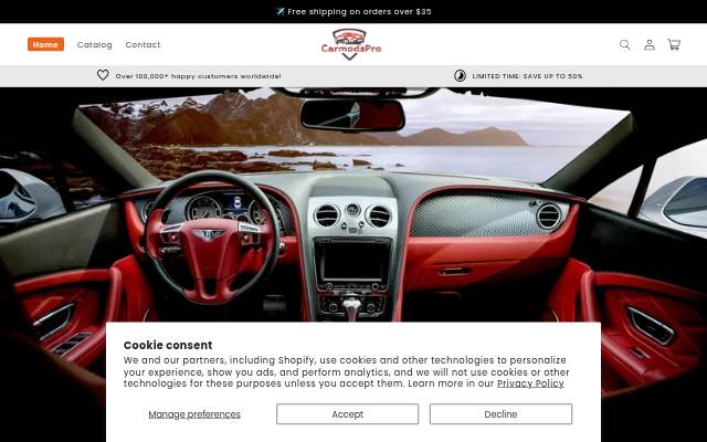 Autocarluxpro storefront