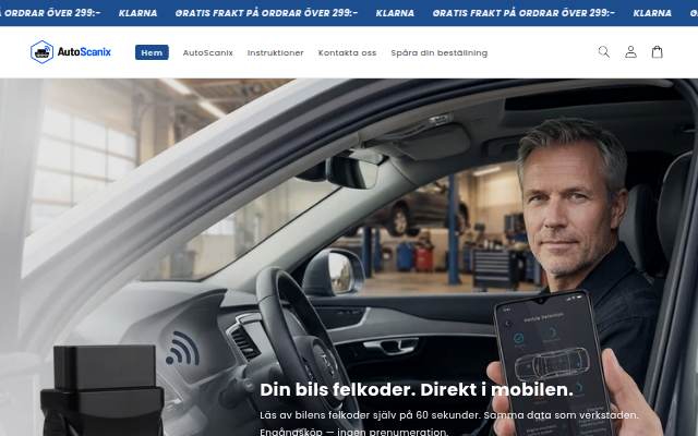 Startseite von AutoScanix