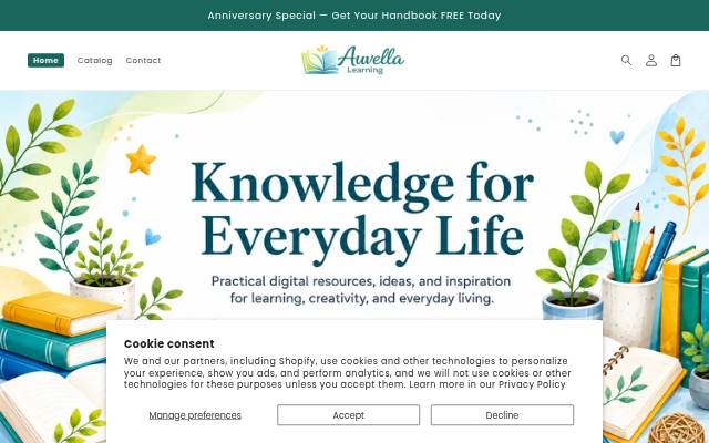 Auvella Learning storefront