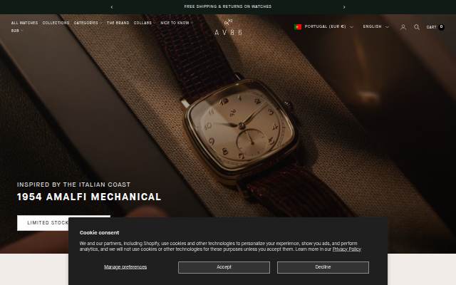 AV86 storefront