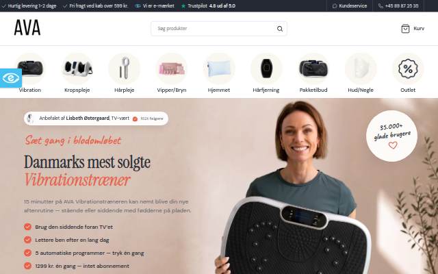 AVABeauty.dk storefront